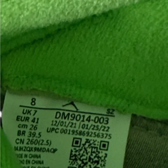 Jordan Retro 5 Green Bean Gray and Lime Sneakers 8 - Picture 7 of 7